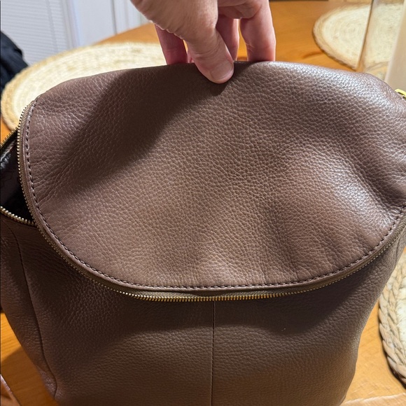 HOBO “River” Brown Leather Backpack - Picture 7 of 11